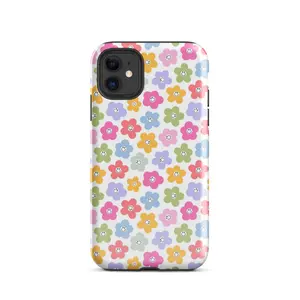 Smiley Flowers Double Layer Case