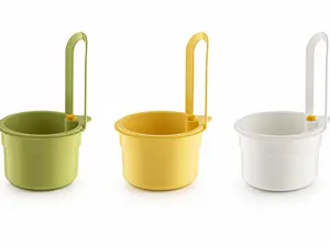 Press Hanging Sink Drain Basket - Hands-Free Food Scrap Catcher, Kitchen Sieve for Clog Prevention, Sink Cleanliness