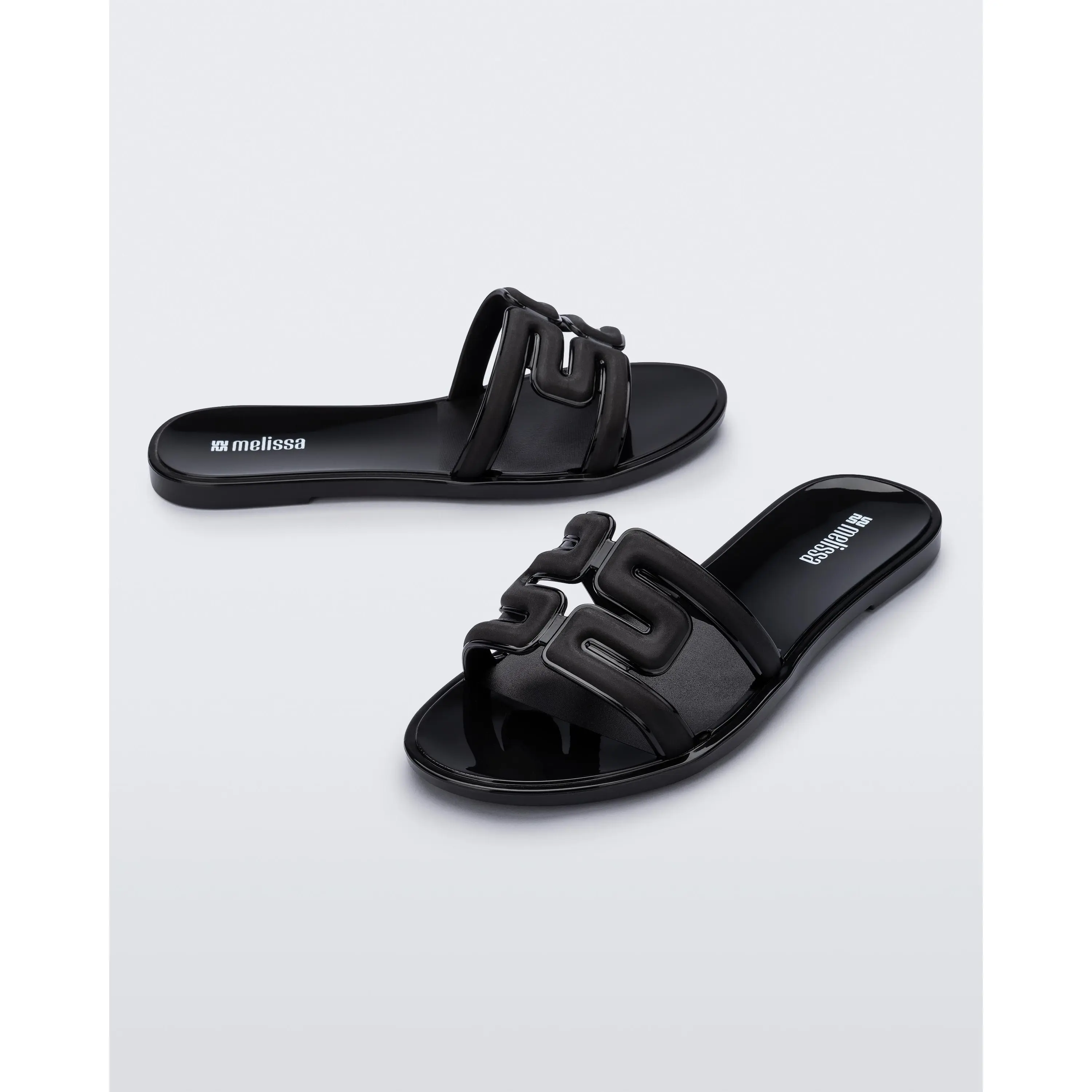 Melissa M Slide Women's Chic Slip-On Flats with Geometric Upper Design