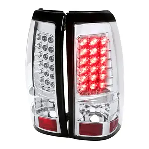 2003-2006 Chevrolet Silverado LED Tail Lights (Chrome Housing/Clear Lens) 2003-2006 Chevrolet Silverado LED Tail Lights (Chrome Housing/Clear Lens)