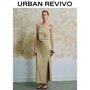 URBAN REVIVO Straight Cami Dress-UWH740092
