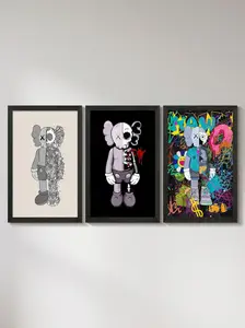 KAWS Poster Set - Hypebeast Themed Home Decor Wall Art for Room Decoration