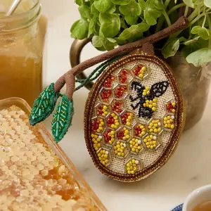 Beehive Beaded Ornament