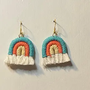 Macrame Rainbow Earrings