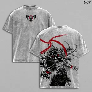 Ichigo Kurosaki Bleach Tee & Hoodie Washed – Vintage Oversized Heavy Cotton Anime Manga Hoodie & T-Shirt, Double Printed Retro Unisex Streetwear Graphic Top, Soul Reaper Bankai Edition, Japanese Anime Merch