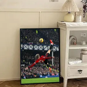 Garnacho Manchester United Vs Everton Match Overhead Kick Goal Poster