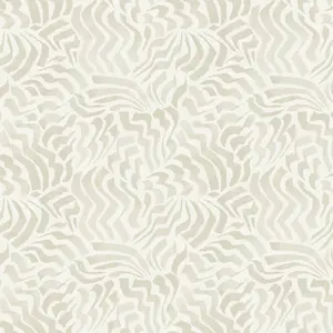 Zora Wave Light Grey Wallpaper
