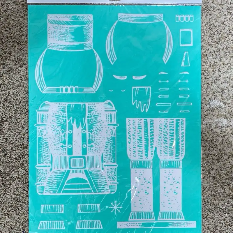 Nutcracker Chalk Couture Chalk Transfer Stencil, Size E 18in x 24in, Easy-to-Use for DIY Projects, New Art Supplies
