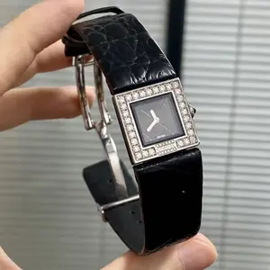 Chanel Matelassee Vintage Black Dial Quartz Diamond Bracelet Ladies Watch 22174998
