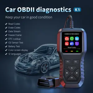 Heavy-Duty Obd2 Scanner Tool, Diagnostic Tool, Professional Car Code Reader with Real-Time Data Flow, Battery Voltage Tester, Fits All Vehicles Since 2008