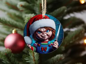 Christmas Horror Doll  Metal Flat Ornament