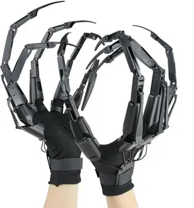 Halloween Articulated Finger Extensions with Gloves  3D Claw Hands Toys Scary Skeleton Hands for Cosplay