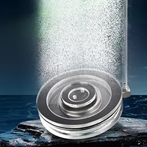 hygger Air Stones for Aquariums, Transparent Acrylic Fish Tank Bubbler Kit with Air Tube, Ultra Silent Bubble Stone Super-High Dissolved Oxygen Diffuser for Aquarium Fish Tank and Hydroponic