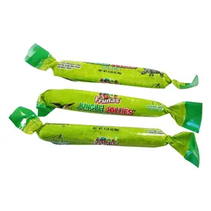 Jungle Jollies Green Apple Chewy Candy - 48 Piece Box Snack Sweet Bonbon Candies