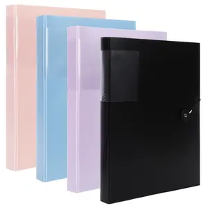 4Pcs/Set A4 Display Folders,160 Pockets Display Book Folder with Plastic Sleeves and Safety Rope,Presentation Folders Document Project Folder for School and Offices,Tools & Hardware
