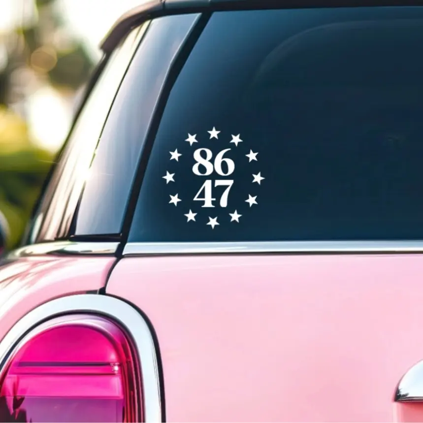 Anti Trump - Vinyl Decal | 86 / 47 Decal | 8647 | 47 Decal | Trump Decal | Window Sticker | Laptop Decal | Liberal Decal