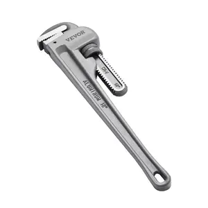 fathersdaygift VEVOR Pipe Wrench, 18 Aluminum Straight Pipe Wrench, Adjustable Plumbing Wrench, with High Strength Jaw and Ergonomic Handle, Easy to Carry, Hangable Design, for Water Pipes, Automotive Repairs