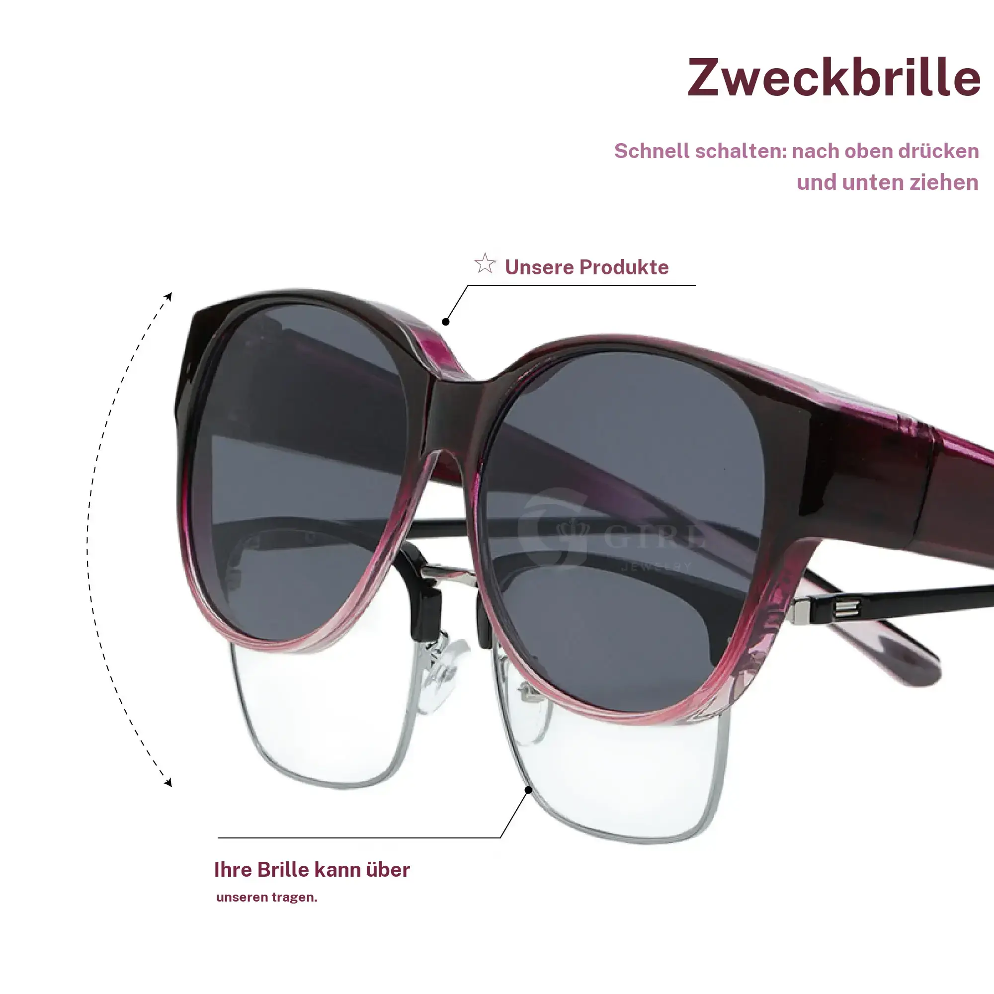 GGIRL Women's Oversized Fit-Over Sunglasses, Trendy Streetwear Style with Polarized Lenses and UV Blocking for Driving & Outdoors, Trendy Sporty Sunglasses, Uv Blocking Sunglasses