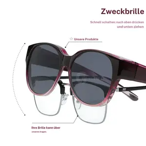 GGIRL Polarized Oversized Tinted Lenses Sunglasses - Over-Glasses Fit, UV-Protective Polarised Lens, Unisex Fashion Eyewear for Driving, Daily Outdoor Activities