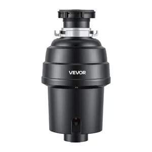 fathersdaygift VEVOR Food Waste Garbage Disposal, 1HP 3500RPM DC Motor, Continuous Feed Kitchen Sink Garbage Disposer, EZ Connect Food Waste Grinding System with Sound Reduction Power Cord for Kitchens