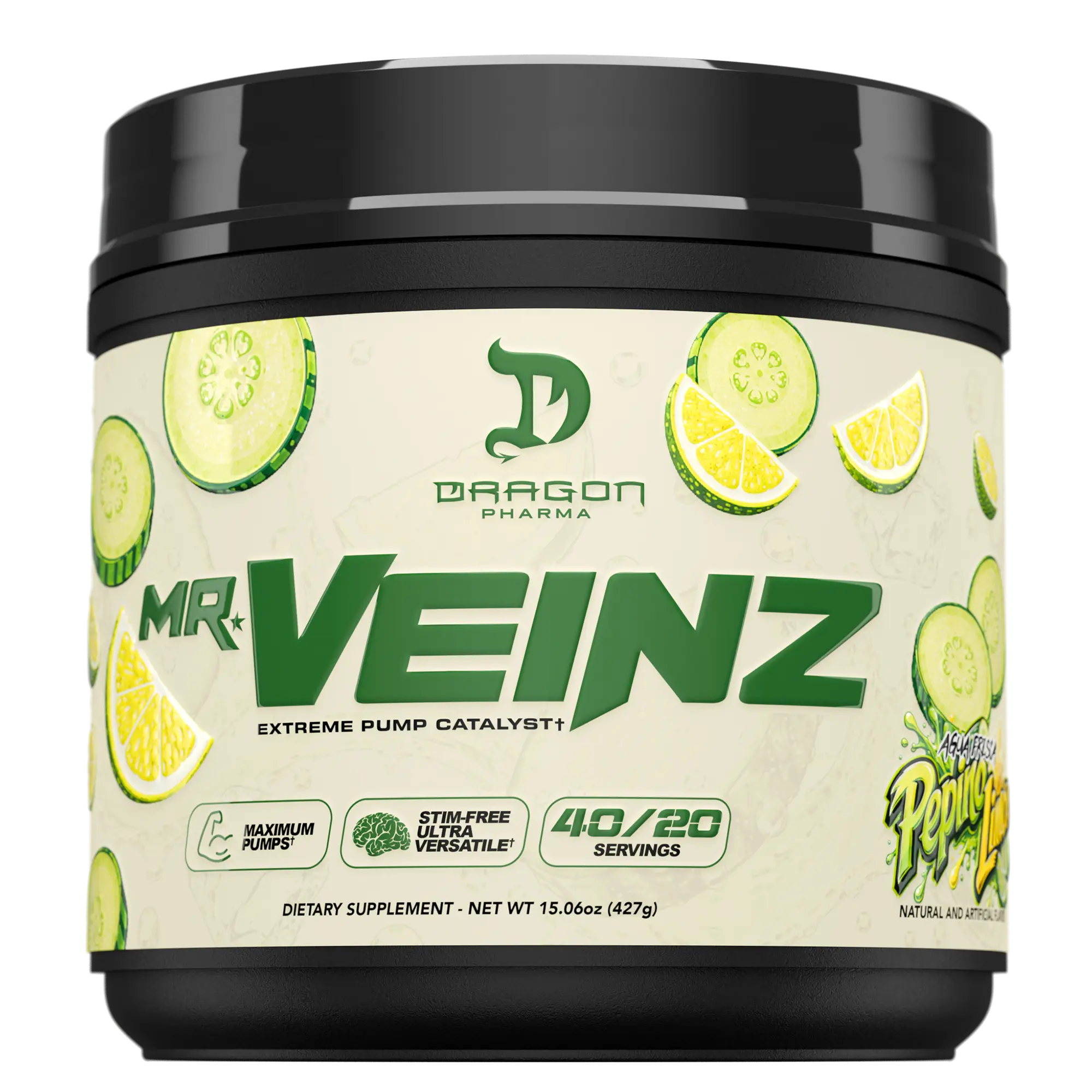 Dragon Pharma Mr.Veinz Pre Workout Powder - 40 Servings for Maximum Muscle Pumps and Endurance Bypass Supplement Dietary Bodybuilding Supplement Fitness Healthcare Supplement