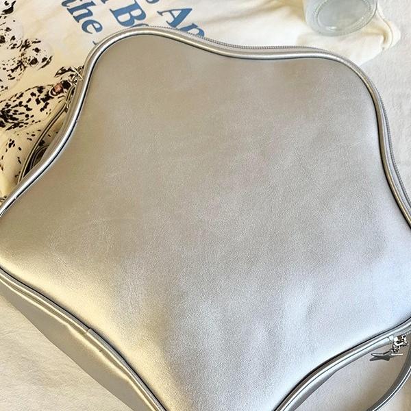 RIVERICH 3-Way Convertible Star-Shaped Ita Bag for Anime & K-Pop Fans, Multi-Strap Acrylic Display Backpack with Removable Shoulder Straps. This unique pentagram bag features a clear window to showcase your pins, charms, and collectibles