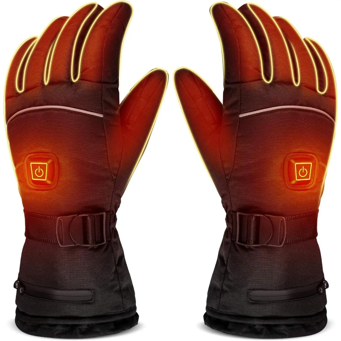 Heated Gloves 8H Working Hours Rechargeable Lithium Battery 3 Temperature Settings Electric Heat Gloves for Men Women for Sports Outdoor Skiing Climbing Hiking Winter Handwarmer