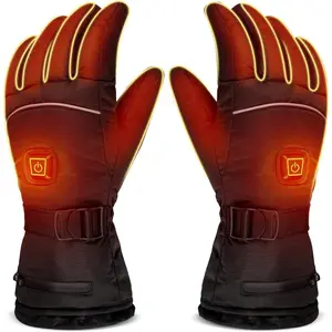 Heated Gloves 8H Working Hours Rechargeable Lithium Battery 3 Temperature Settings Electric Heat Gloves for Men Women for Sports Outdoor Skiing Climbing Hiking Winter Handwarmer
