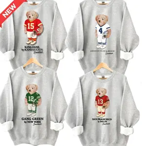 Vintage ALL TEAM FOOTBALL Graphic Sweatshirt Pullover Sport Varsity Crewneck Custom Team Cotton GIft 4S