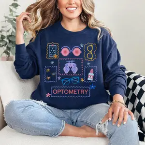 Optometry Stamp Short Sleeve T-SHIRT / Sweatshirt , Cute Eye Doctor Optometrist Shirt, Optometry Student Gift, Retro Optician Comfort Color Shirt, Vision Staff Tee