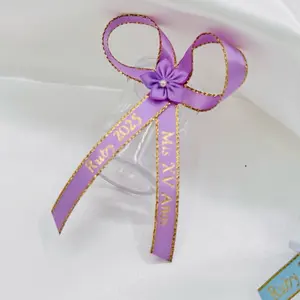 12pcs saleros para quinceañera con liston personalizados