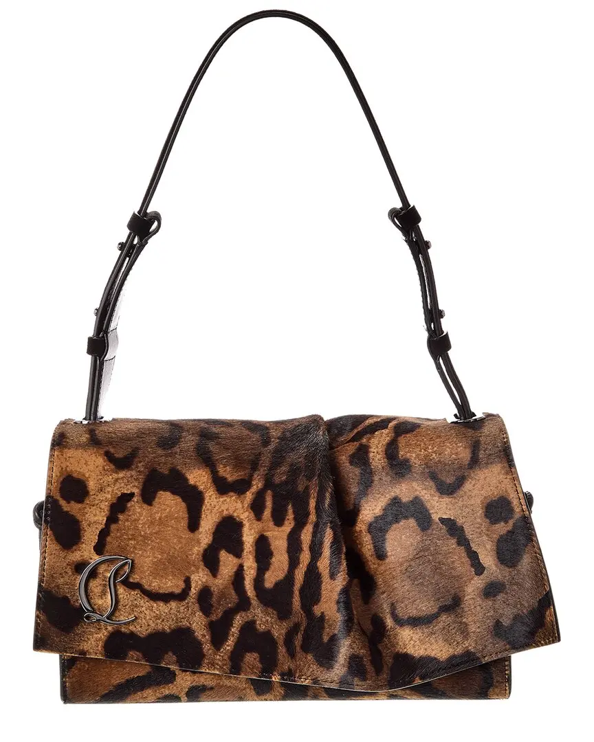 Christian Louboutin Baggy Small Haircalf & Leather Shoulder Bag