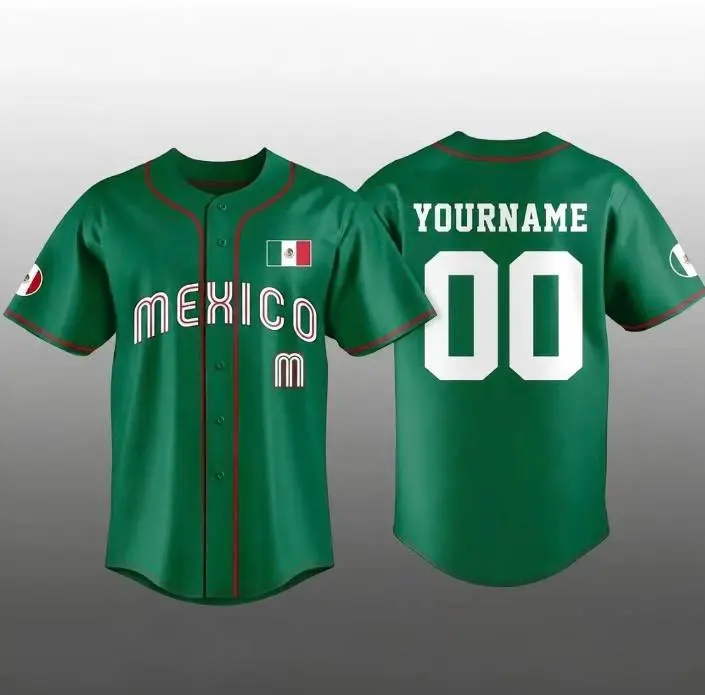 Personalized #Mexico Baseball 26 World Baseball Classic Jersey Print for Fan