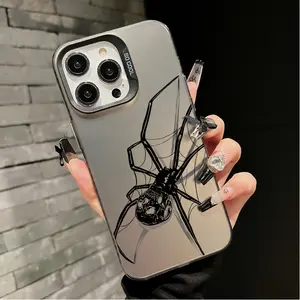 1pc Cool Black Spider UV Printed Protective Case, for iPhone 17-11, Trendy Gift for All Occasions