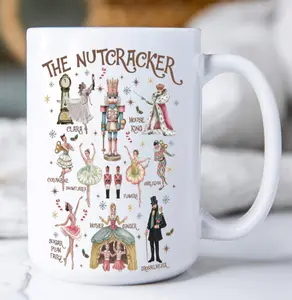 Christmas Nutcracker Ballet Coffee Mug Drinkware 15 oz Mug Ceramic Reuse Ceramic Reuse Reusable Cup Washable Classic Colorful Sturdy