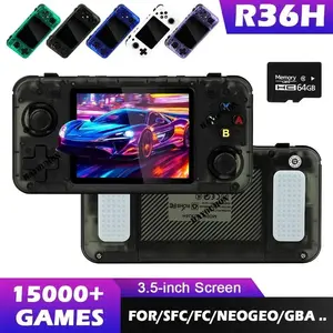 R36h Retro Game Console with 3.5 Inch IPS Screen, over 15000 Games, Supports 20+ Emulators, Portable Handheld Device, Classic Gaming Machine