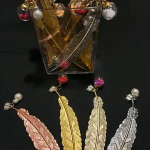 Metal Feather Bookmarks for Physical Books