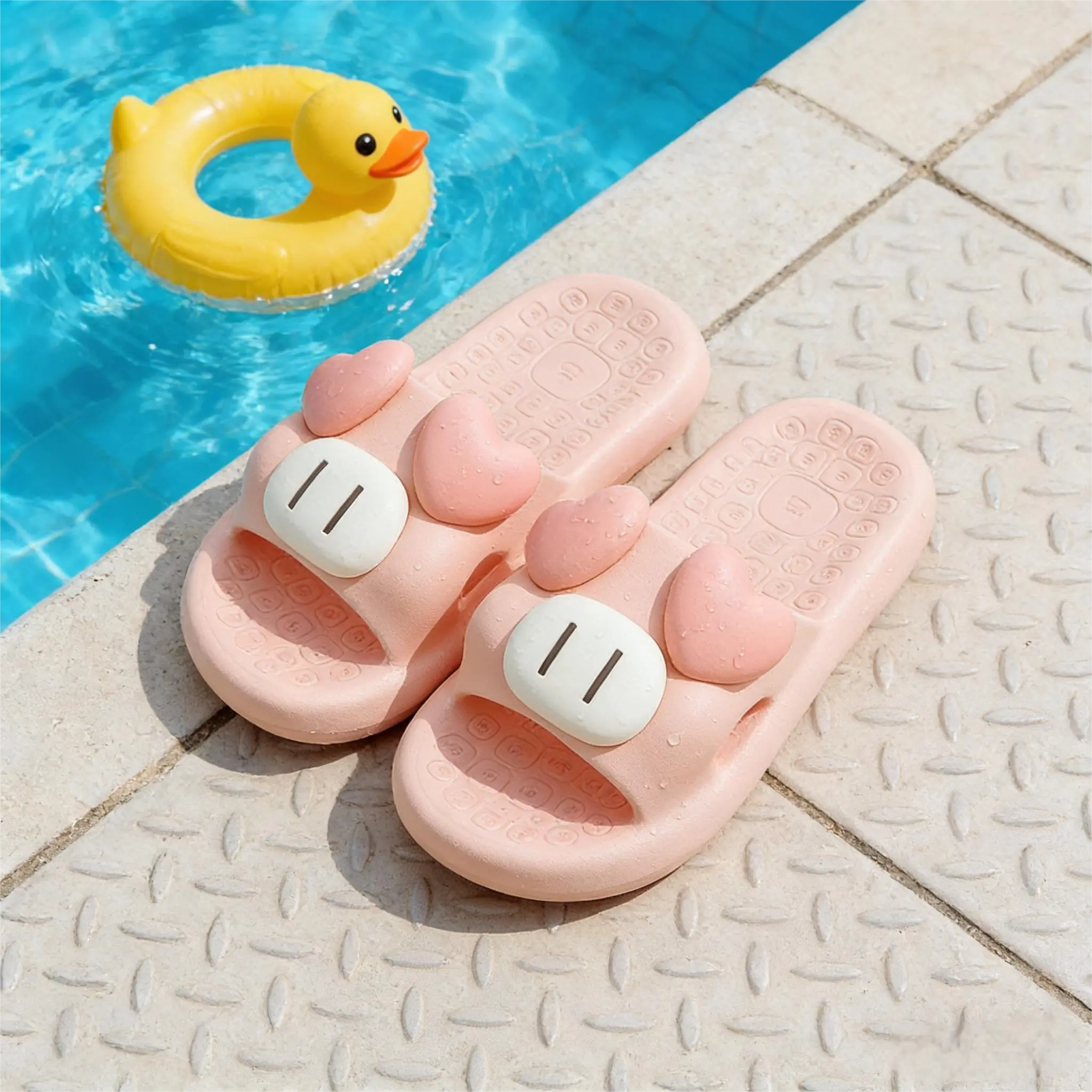 Women's Home Slippers, Cute Pig Animal Print Slip On Shoes with a Thick, Non-Slip TPU Sole for Casual Indoor and Outdoor Wear, Indoor/Outdoor, Outdoors