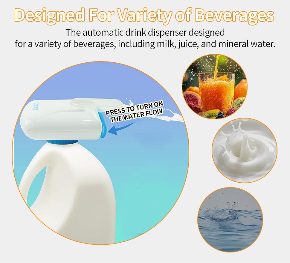 Automatic Milk Dispenser for Fridge Gallon One-Touch Easy Pour Hands-Free No Spill Drink Dispenser for Kids & Family Kitchen tiktokshopspringglowup,summervibes outdoorfun