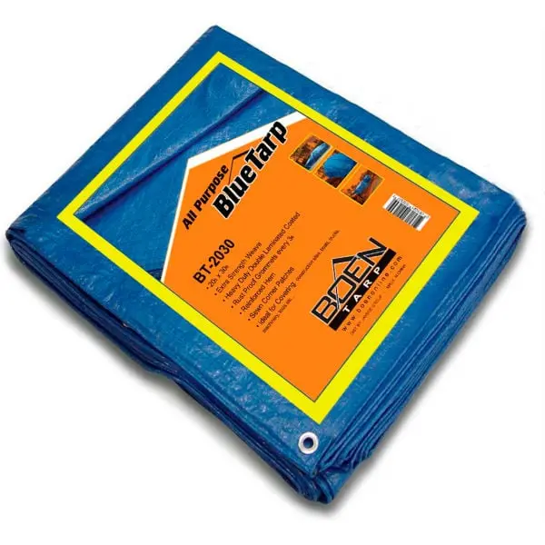 Jaydee Group USA B1501721 20 x 30 ft. Boen All Purpose Tarp, Blue - BT-2030