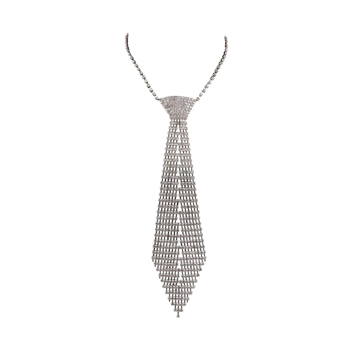 Nollia Women's Rhinestone Vintage Gold Necktie Necklace