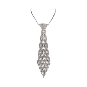 Nollia Women's Rhinestone Vintage Gold Necktie Necklace