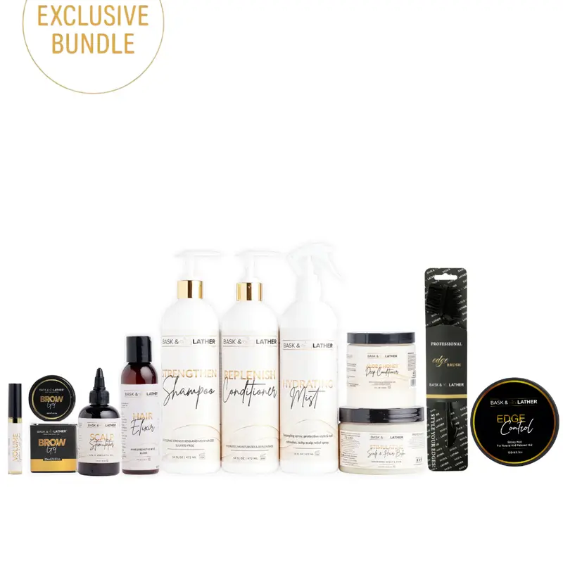 Mega Growth & Style Bundle + Free Edge Brush | For Thicker, Healthier Natural Hair