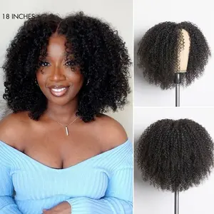 Luvme Too Easy Texture™ 0 Skill Needed-Beginner Friendly Wear Half Wig Invisible Hairline Human Hair Glueless V Part Wig No Leave Out Drawstring Install Burmese Messy Curl Yaki Straight Kinky Curly