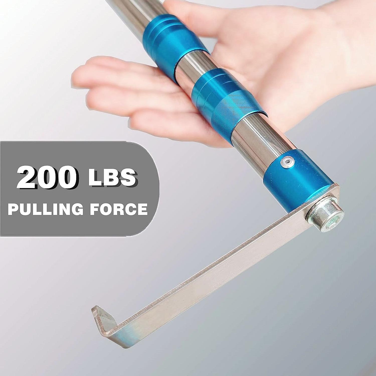 6.3 Ft Cargo Grabber Reach Retriever Tool - Upgraded Extendable Pickup Truck Bed Accessories, Multi-Use Truck Bed Reach Tool - 2 Hooks