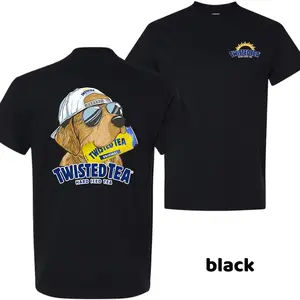 Men’s Twisted Tea Hunting Dog Tshirt – 2-Sided Graphic Beer Tee, Crewneck Shortsleeve, Casual Streetwear, Menswear Top, Trending T-shirt boys merch
