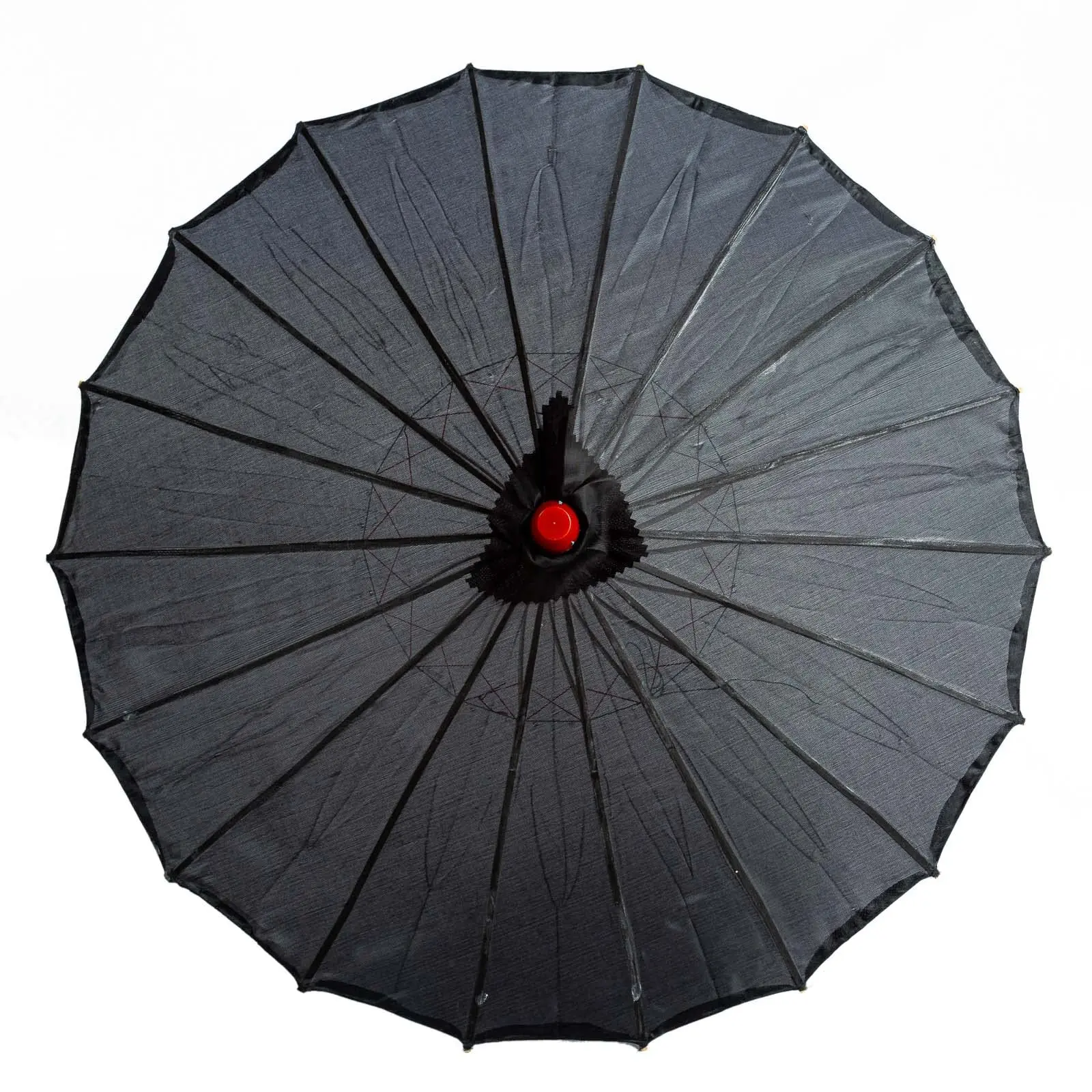 THY COLLECTIBLES 22in Handmade Bamboo Portable Folding Umbrella - Solid Color Kid-Size Japanese-Chinese Parasol for Wedding Parties, Photography, Portable Umbrella, 22 Inches