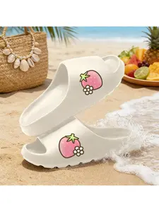 Stylish Daily Wear Soft Slippers, Thick Comfort Cushion Sole Lightweight Shoes, Unisex Non-Slip Easy Design Ideal for Home Use, Footwear