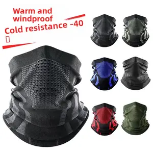 ski mask cycling mask, cold protection and warmth in autumn and winter, scarf, mountaineering running neck cover, breathable seamless scarf, ear protection, face protection and neck protection.