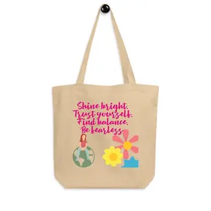 Eco Tote Bag - 100% Certified Organic Cotton 3/1 Twill - Durable and Long-Lasting for Sustainable Choices